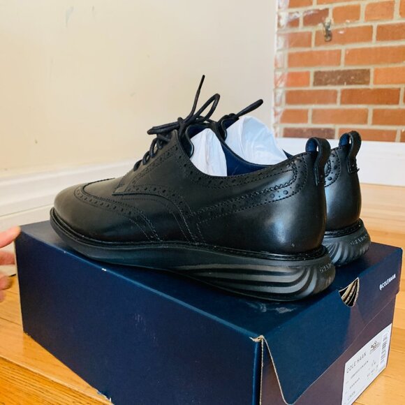 COPY - Cole Haan Men's Grand Evolution Wingtip SHRTW- Black Size 11.5 - Picture 13 of 16